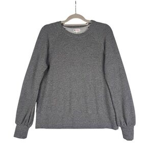 Sundry for Evereve Sweatshirt Size 0 Heather Gray Pullover Stretch Terry